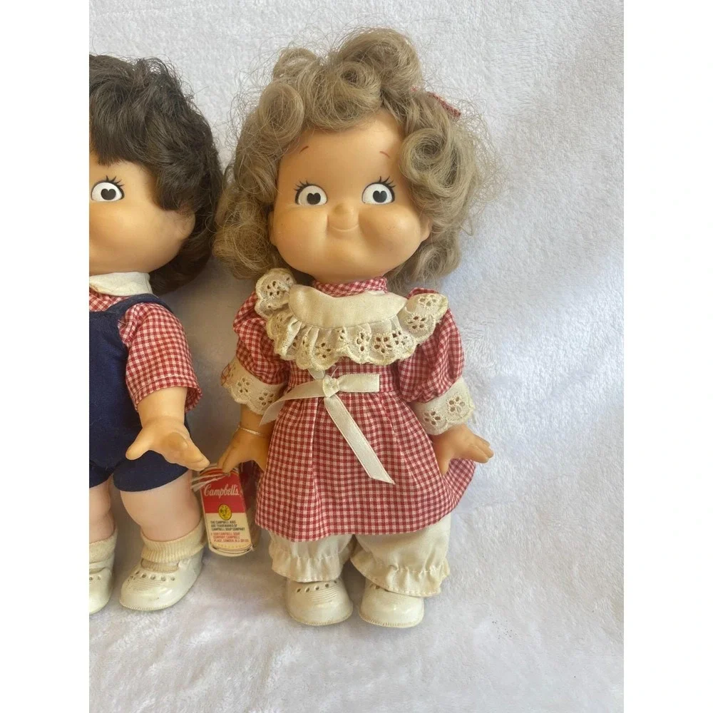 Vintage Campbell's‎ Soup Kids Dolls Boy & Girl Set Special Edition Vinyl 1988